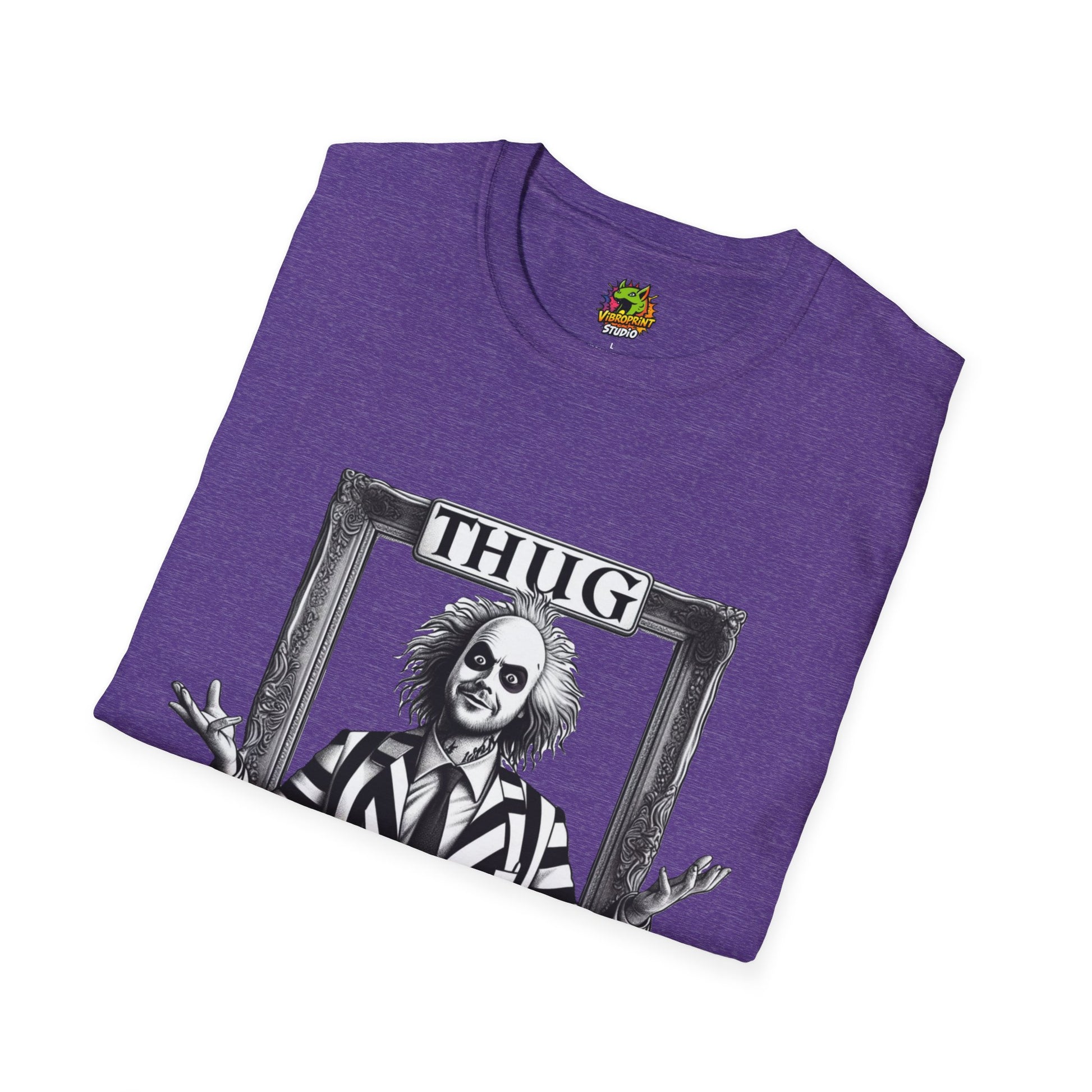 high-quality - Beetlejuice Shirt | Thug Life Halloween T-Shirt | Beetlejuice Costume Tee with Attitude - custom-made. perfect gift idea. Order yours now and stand out with this exclusive piece!