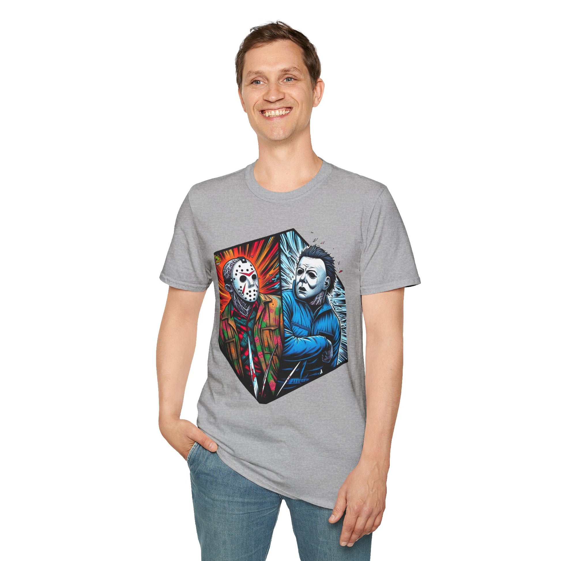 Funny - Funny Jason & Michael Myers Shirt | Halloween Horror T-Shirt - premium material. limited stock. Order yours now and stand out with this exclusive piece!