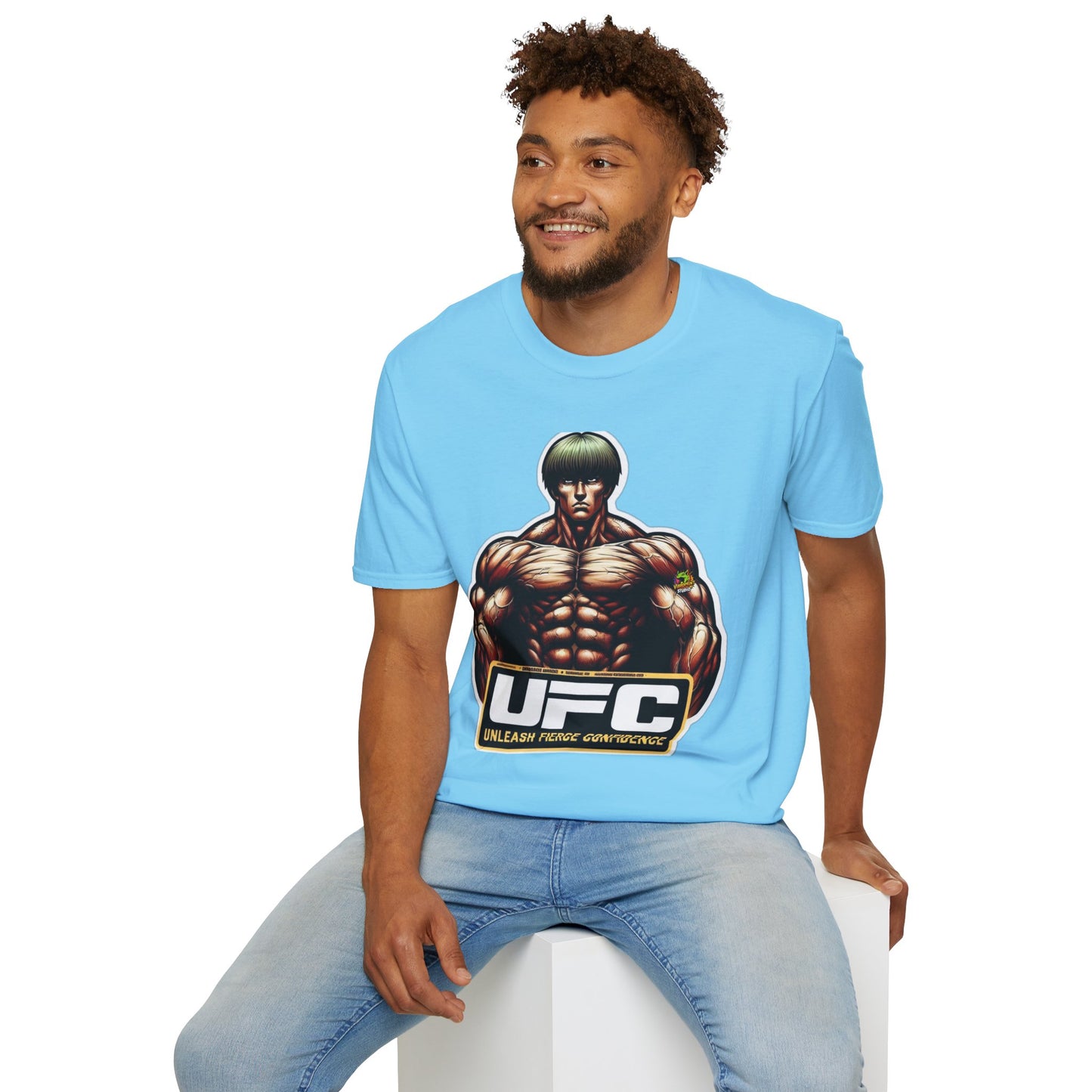 UFC T Shirt | Unleash Fierce Confidence | UFC Tee with Baki Anime Elements for Athletes