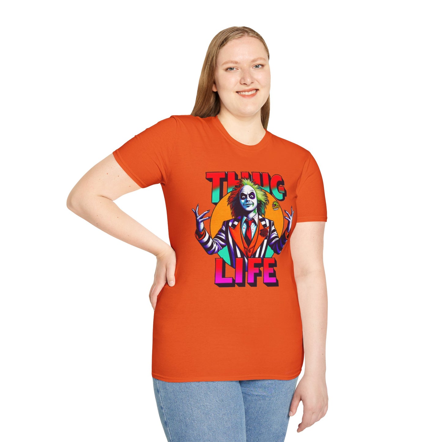 | - Beetlejuice Shirt | Thug Life Halloween T-Shirt | Creepy Beetlejuice Graphic Tee - custom-made. perfect gift idea. Order yours now and stand out with this exclusive piece!