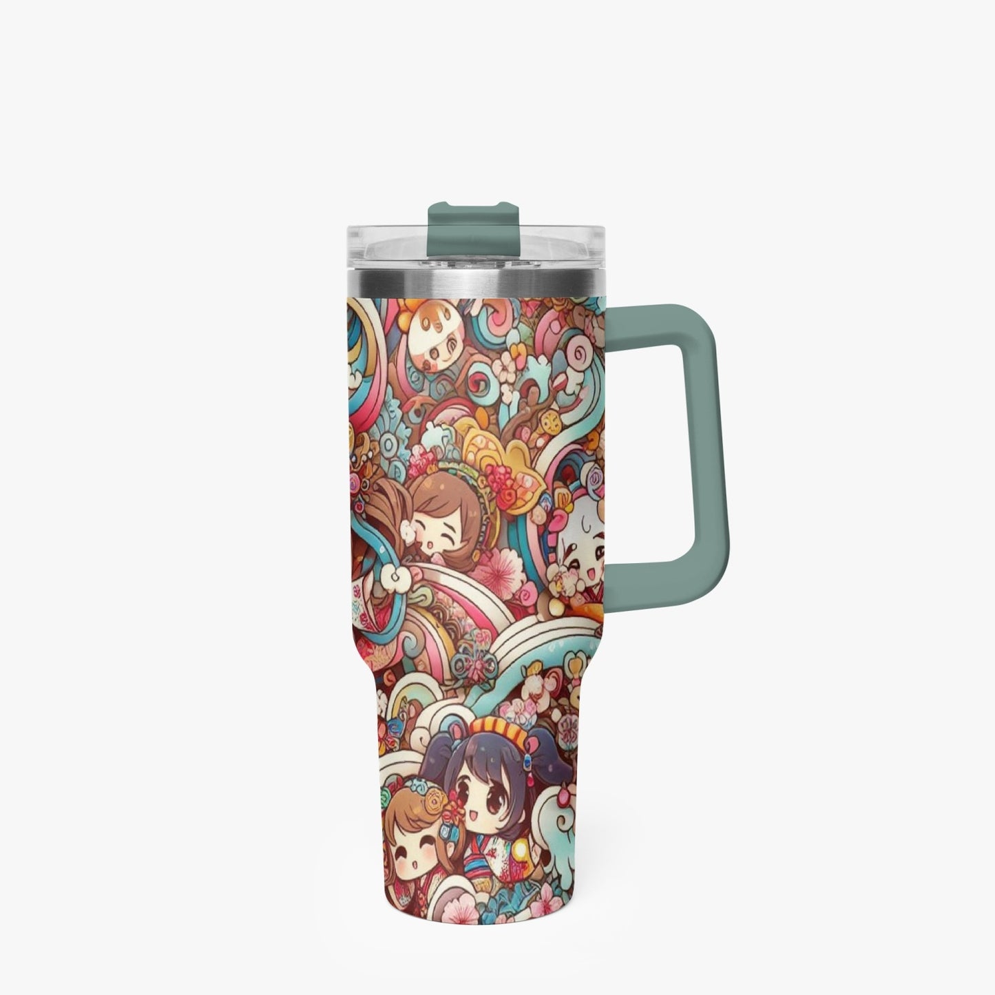 Cup - Stanley cup - Car Tumbler Cup 40oz, Anime & Retro Comic Book Style Insulated Mug, Colorful Superhero Design - premium material. limited stock. Order yours now and stand out with this exclusive piece!