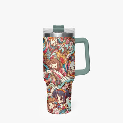 Cup - Stanley cup - Car Tumbler Cup 40oz, Anime & Retro Comic Book Style Insulated Mug, Colorful Superhero Design - premium material. limited stock. Order yours now and stand out with this exclusive piece!