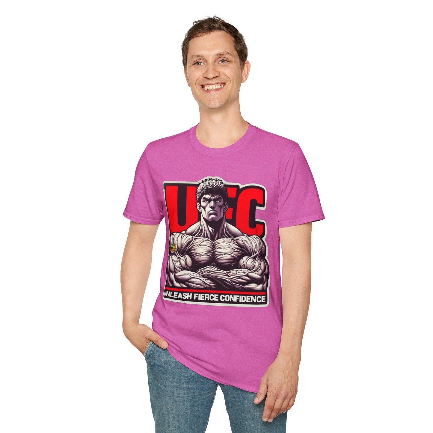 UFC T Shirt | Unleash Fierce Confidence | UFC Tee with Baki Anime Strength for Fitness Fans