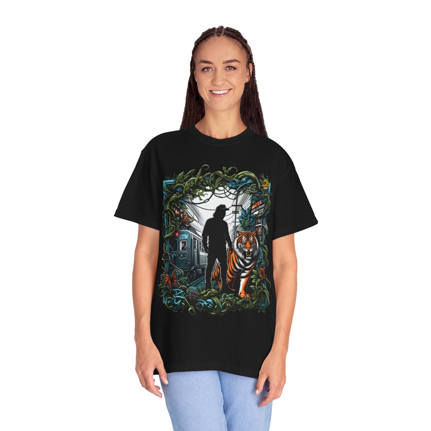 Nature Meets City Rapper Merch | Urban Jungle Hip-Hop T-Shirt Design