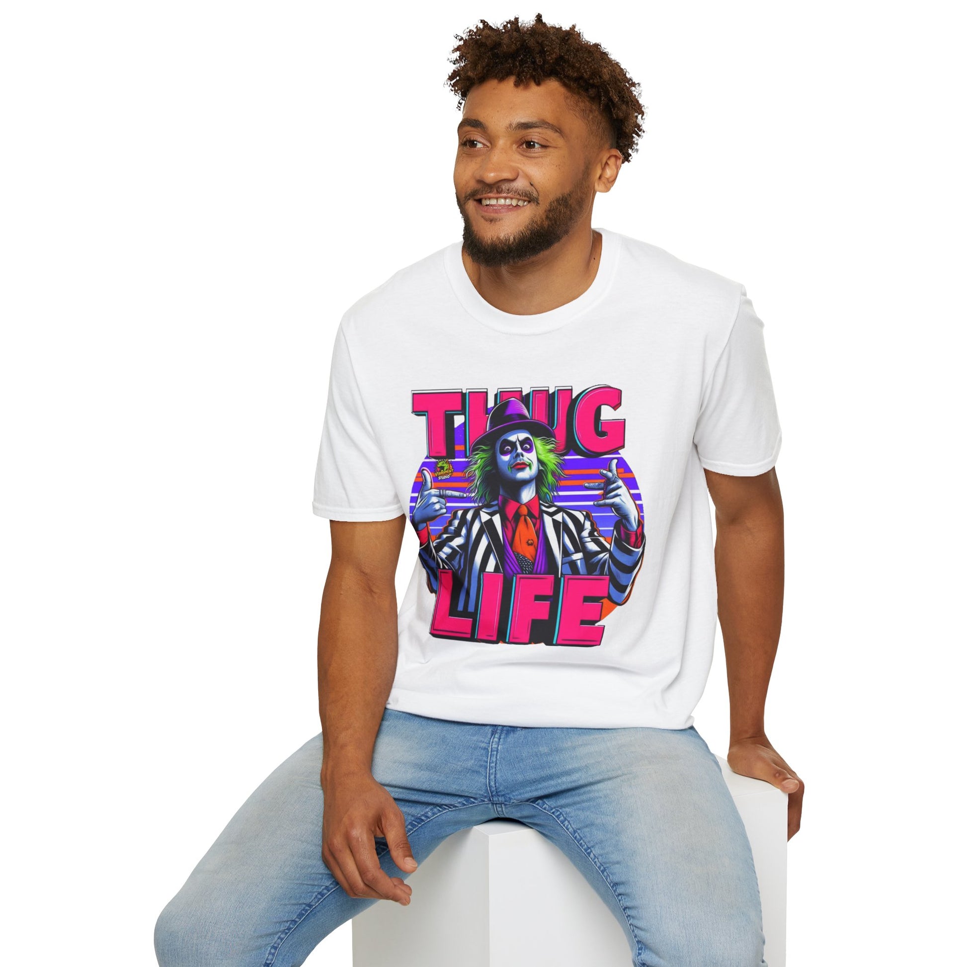 Graphic - Beetlejuice Shirt | Thug Life Graphic Shirt | Funny Halloween Beetlejuice Tee - custom-made. limited stock. Order yours now and stand out with this exclusive piece!