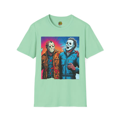 Michael - Jason Voorhees & Michael Myers Shirt | Funny Vintage Halloween Tee - premium material. limited stock. Order yours now and stand out with this exclusive piece!