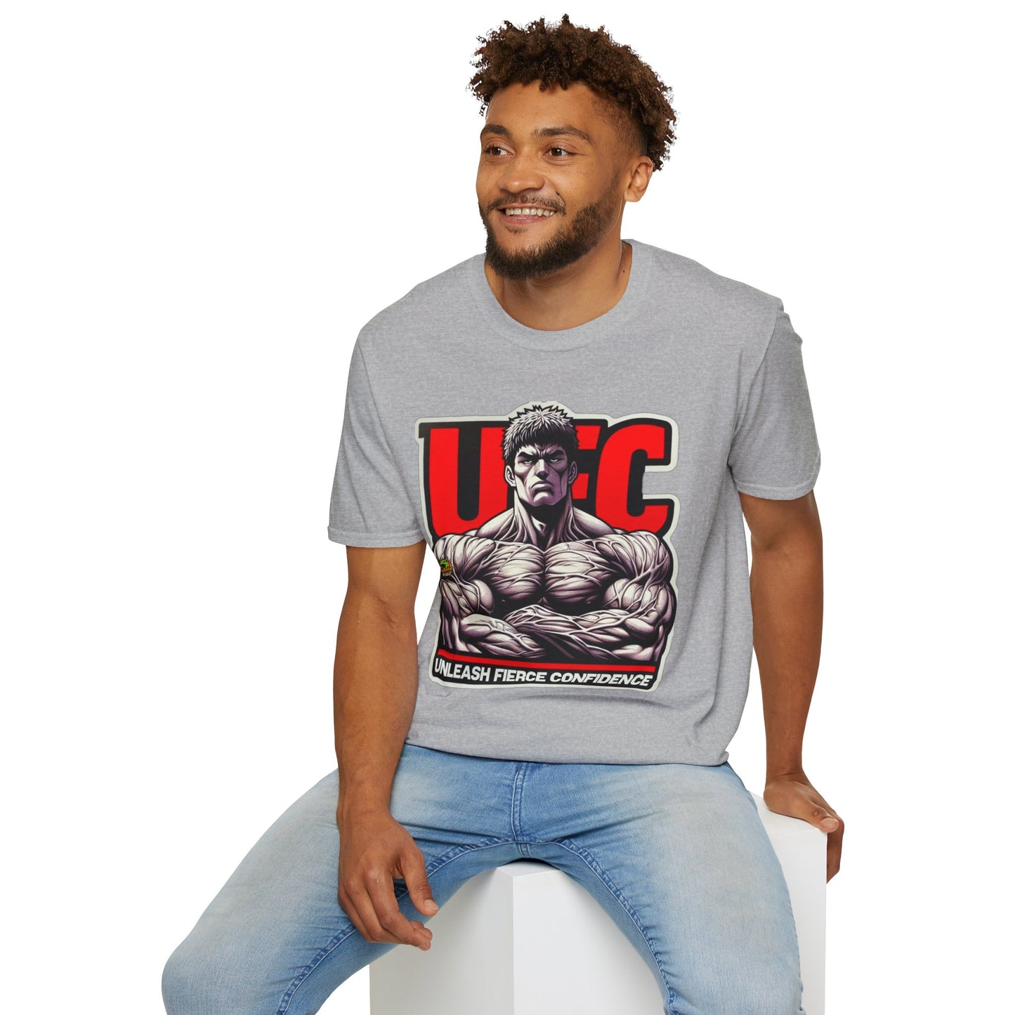 UFC T Shirt | Unleash Fierce Confidence | UFC Tee with Baki Anime Strength for Fitness Fans