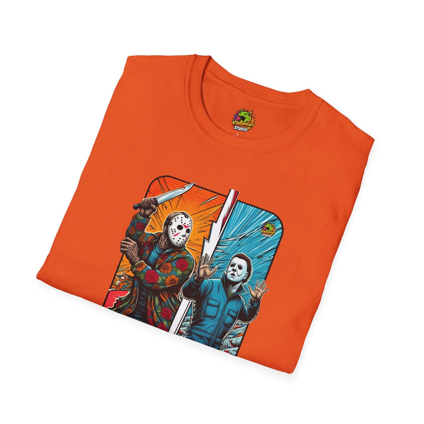 product - Jason Voorhees & Michael Myers Funny Horror Tee | Halloween Shirt - custom-made. perfect gift idea. Order yours now and stand out with this exclusive piece!