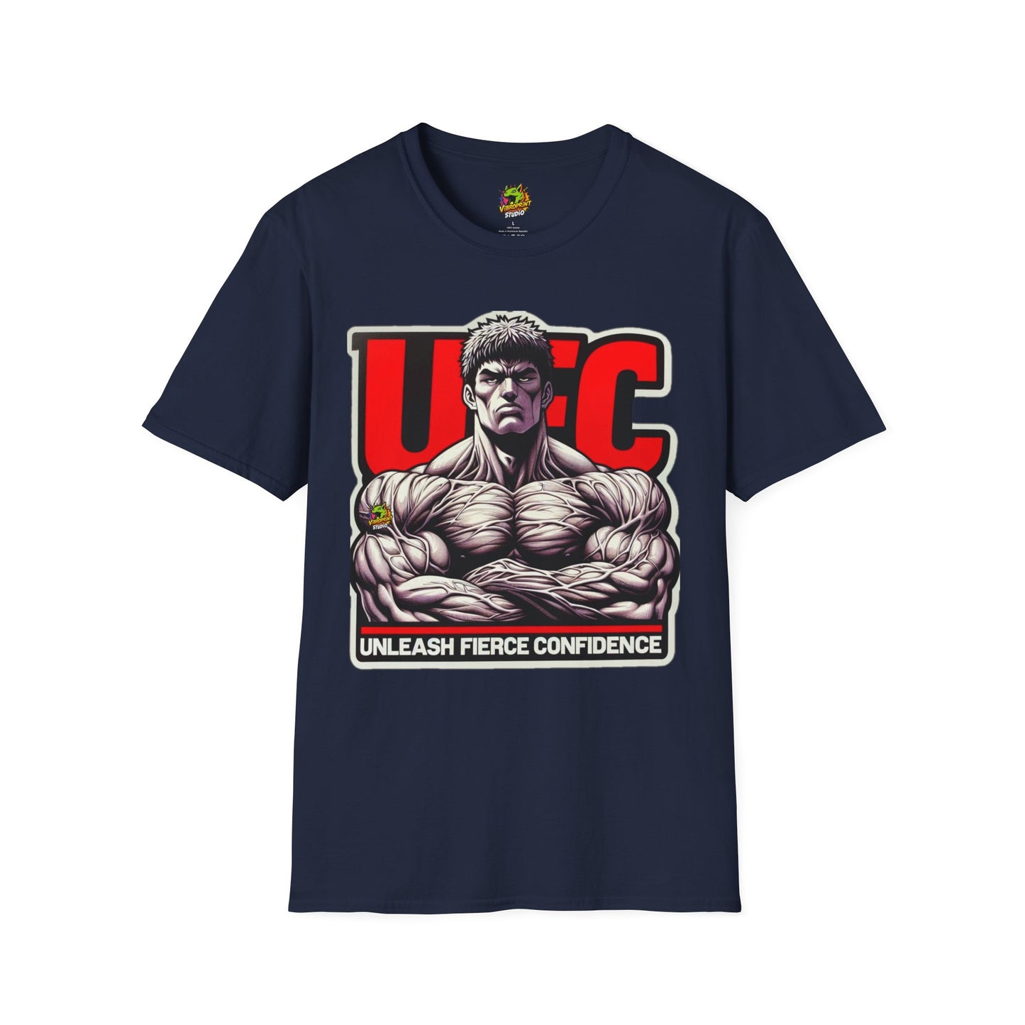 | - UFC T Shirt | Unleash Fierce Confidence | UFC Tee with Baki Anime Strength for Fitness Fans - custom-made. perfect gift idea. Order yours now and stand out with this exclusive piece!