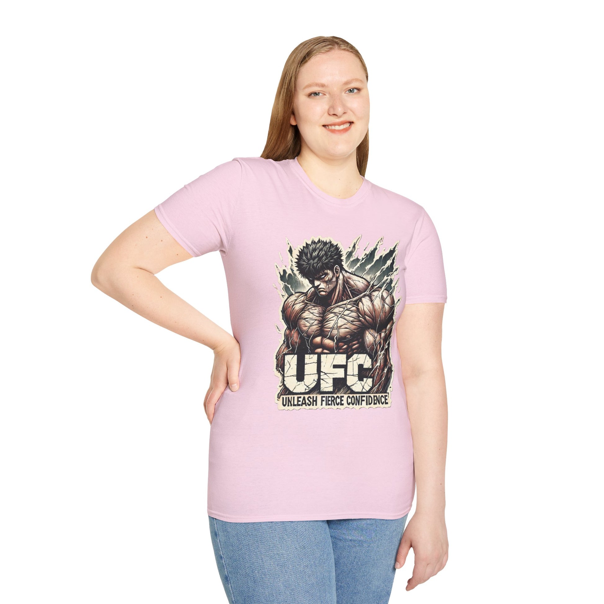 Anime - UFC T Shirt | Unleash Fierce Confidence | Motivational UFC Tee with Baki Anime Influence - premium material. limited stock. Order yours now and stand out with this exclusive piece!