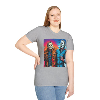 product - Jason Voorhees & Michael Myers Shirt | Funny Vintage Halloween Tee - custom-made. perfect gift idea. Order yours now and stand out with this exclusive piece!