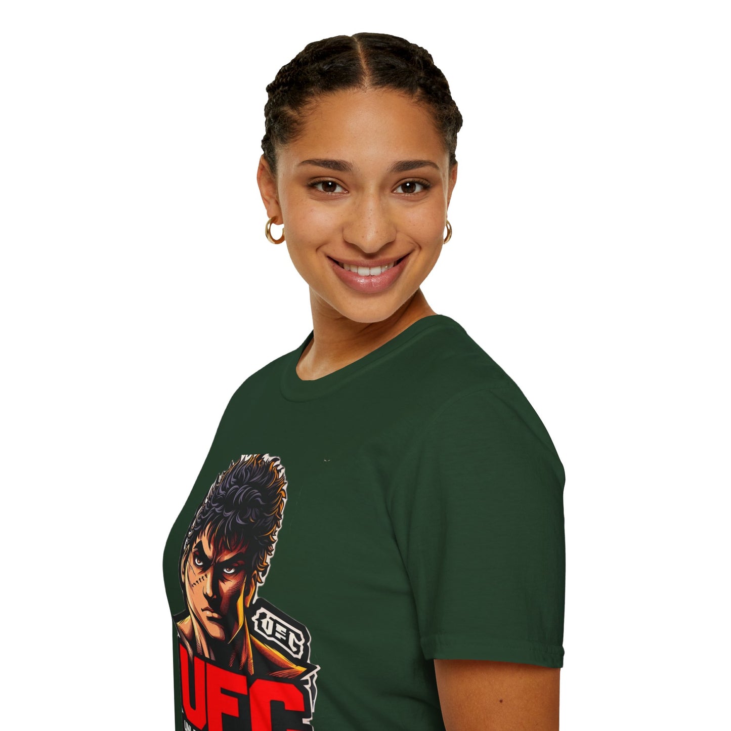 UFC T Shirt | Unleash Fierce Confidence | Motivational UFC Tee with Baki Anime Elements