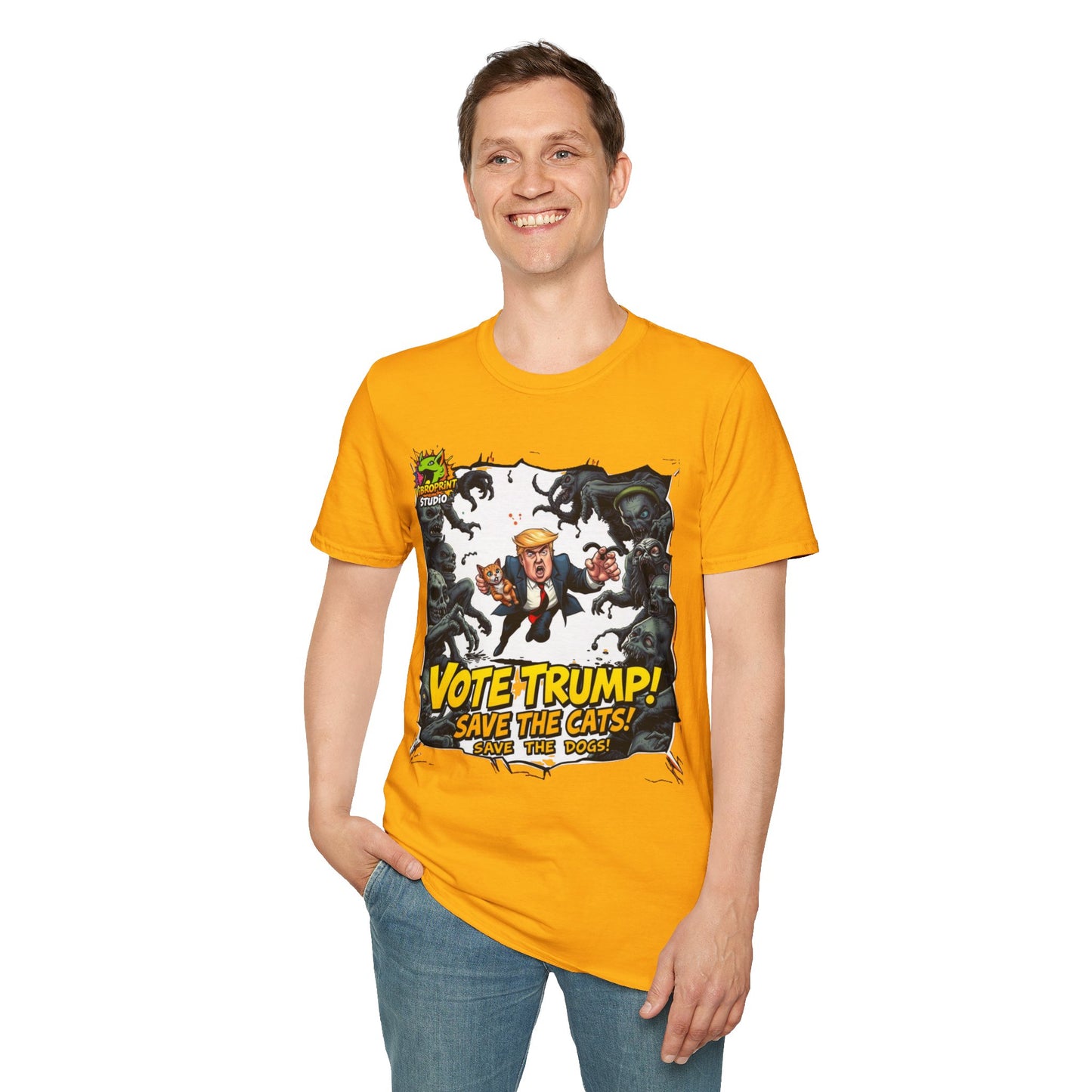 They're - They're Eating the Dogs Tee | Satire Trump Election Shirt | Funny Meme Graphic T-Shirt - custom-made. limited stock. Order yours now and stand out with this exclusive piece!