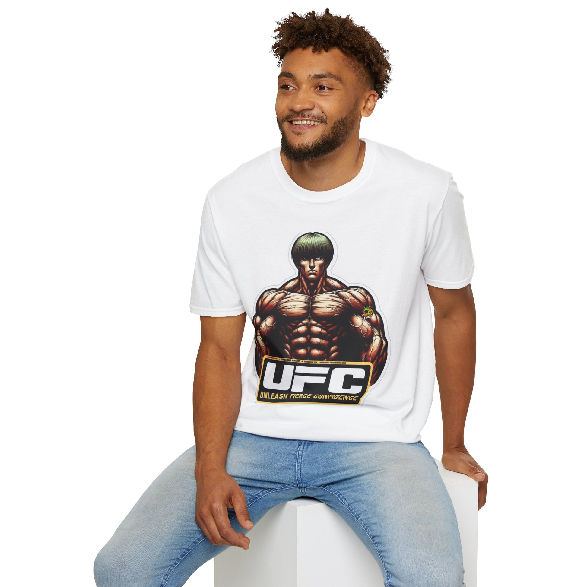 Tee - UFC T Shirt | Unleash Fierce Confidence | UFC Tee with Baki Anime Elements for Athletes - premium material. perfect gift idea. Order yours now and stand out with this exclusive piece!