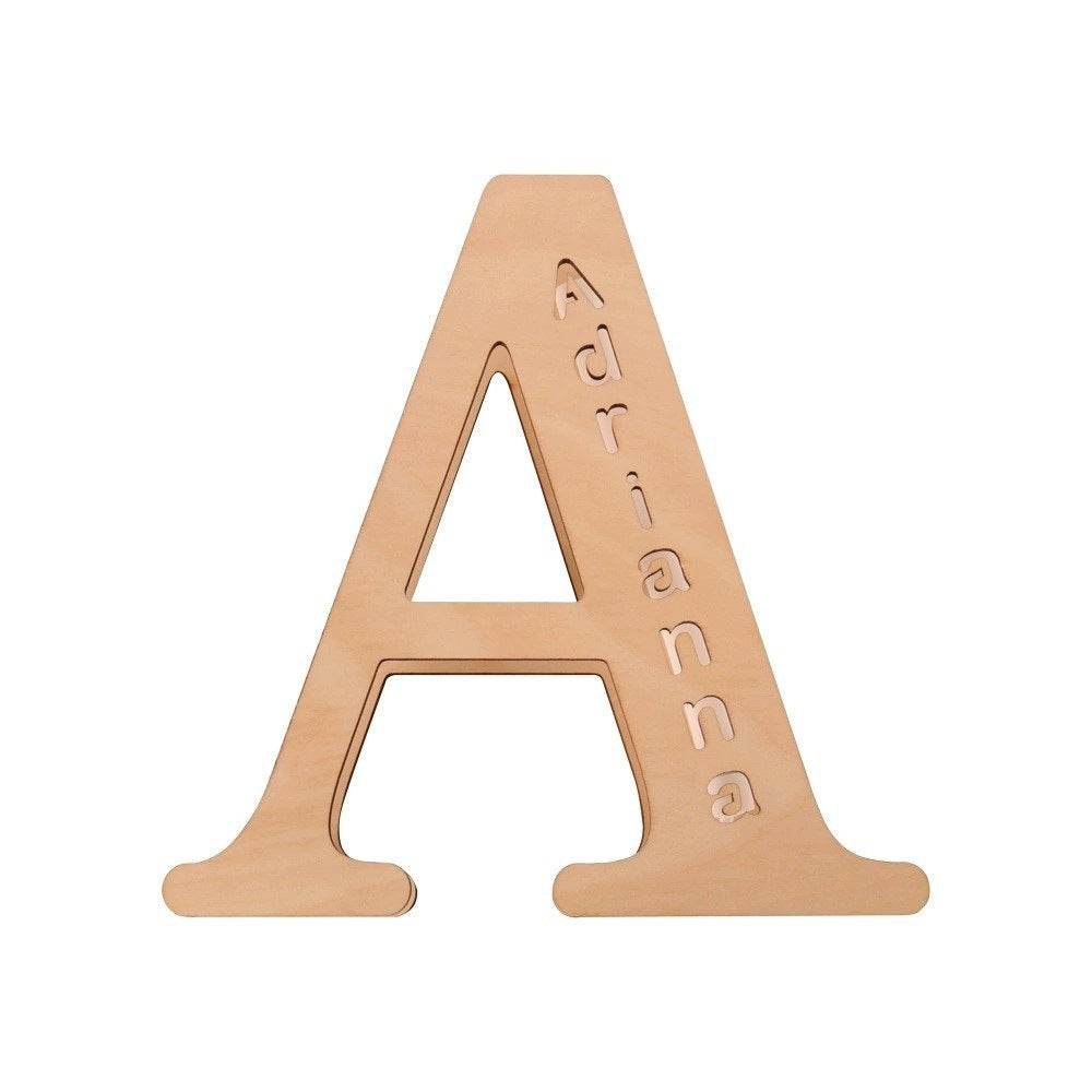 Alphabet - Hollow-Engraved Wooden Alphabet LED Night Light – Personalized Initial Lamp for Home Decor & Gifts - custom-made. limited stock. Order yours now and stand out with this exclusive piece!