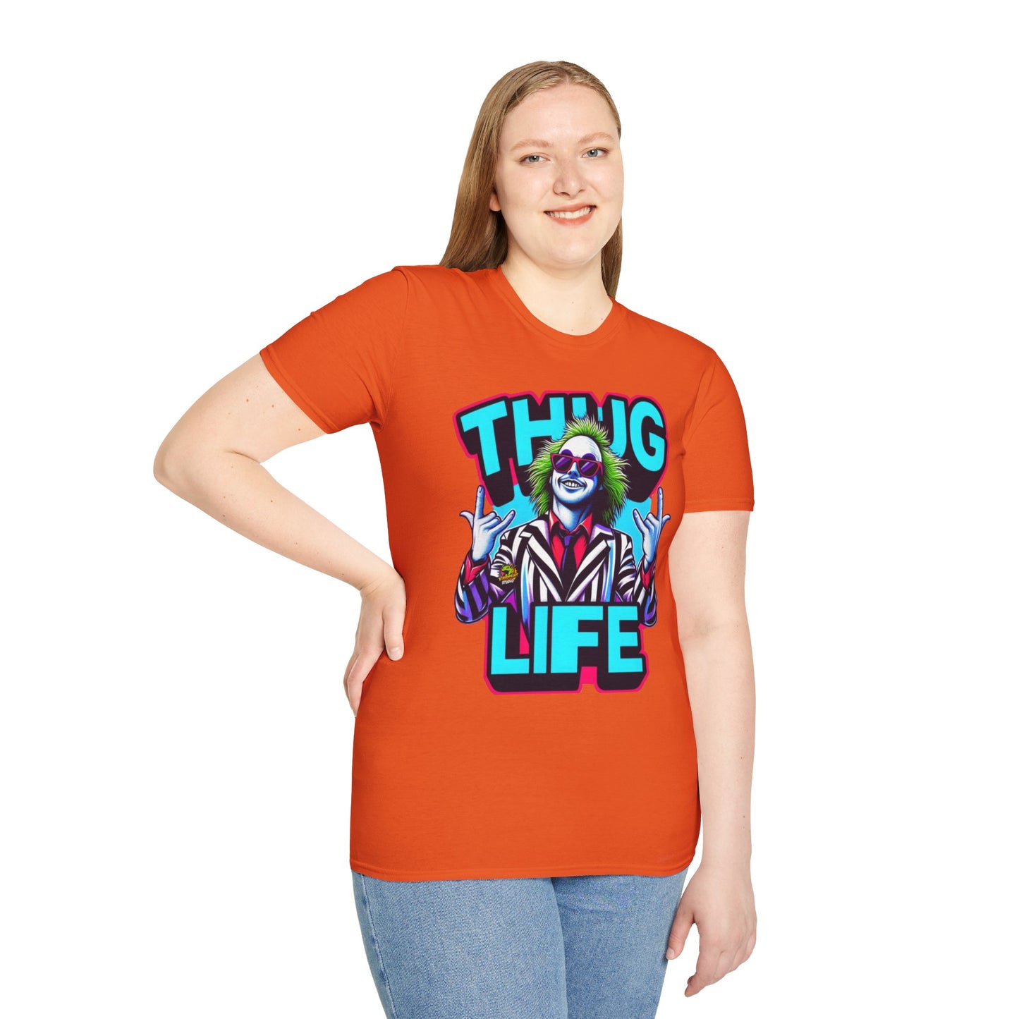 Thug - Beetlejuice Shirt | Thug Life Halloween Graphic Tee | Spooky Beetlejuice T-Shirt - premium material. perfect gift idea. Order yours now and stand out with this exclusive piece!