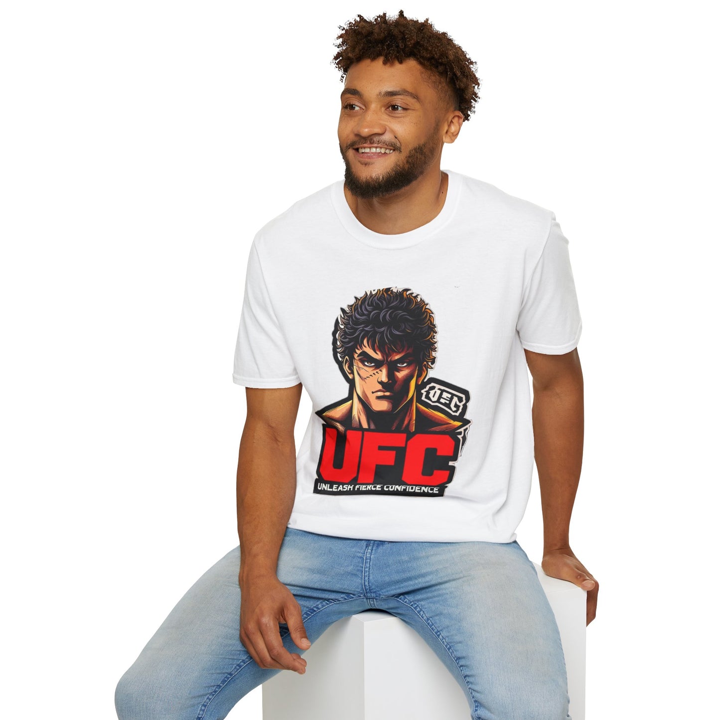 | - UFC T Shirt | Unleash Fierce Confidence | Motivational UFC Tee with Baki Anime Elements - premium material. limited stock. Order yours now and stand out with this exclusive piece!