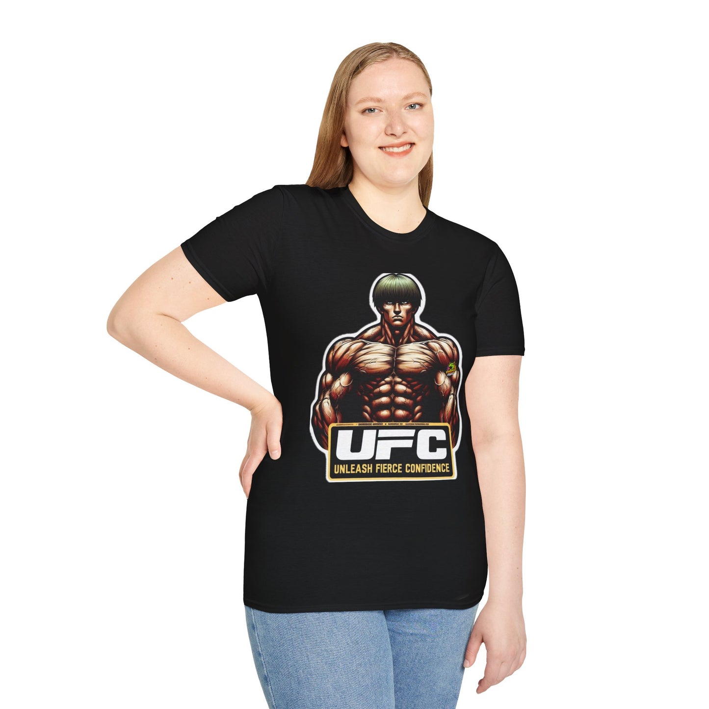 Shirt - UFC T Shirt | Unleash Fierce Confidence | UFC Tee with Baki Anime Elements for Athletes - premium material. limited stock. Order yours now and stand out with this exclusive piece!