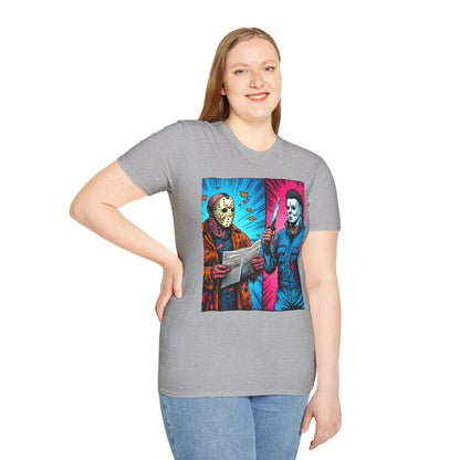 product - Michael Myers Vintage Tee | Jason Voorhees Funny Halloween Picnic Shirt - premium material. limited stock. Order yours now and stand out with this exclusive piece!