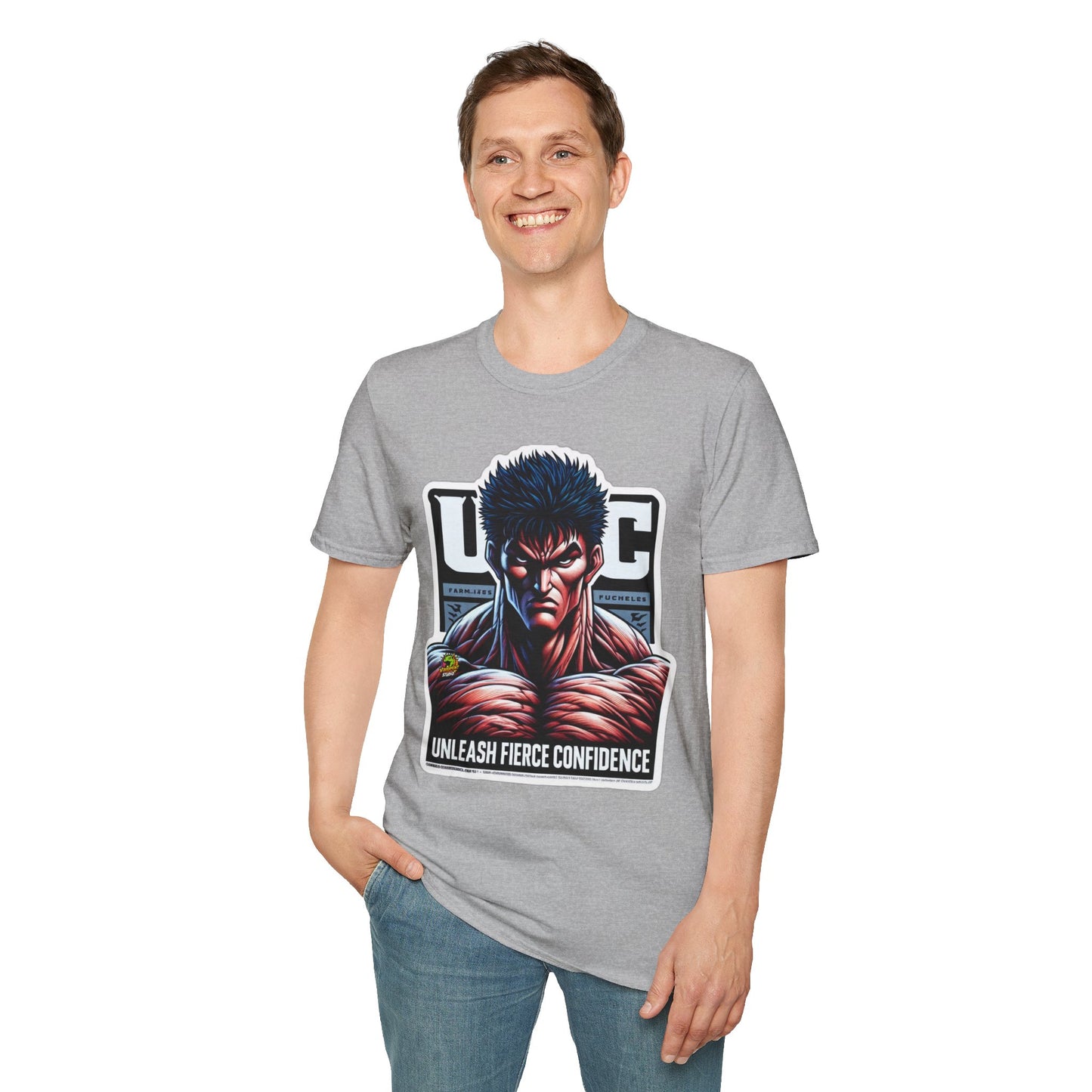 UFC T Shirt | Unleash Fierce Confidence | UFC Tee with Baki Anime Strength