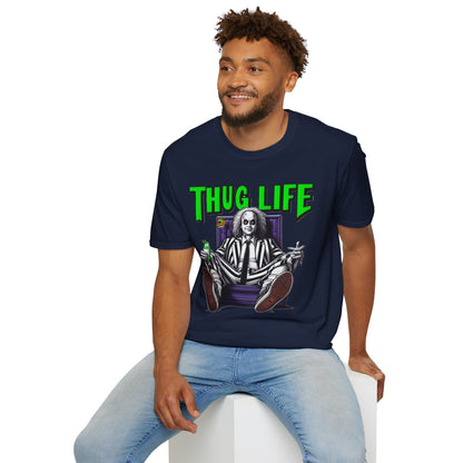 Halloween - Beetlejuice Shirt | Thug Life Halloween T-Shirt | Creepy Beetlejuice Graphic Tee - custom-made. limited stock. Order yours now and stand out with this exclusive piece!