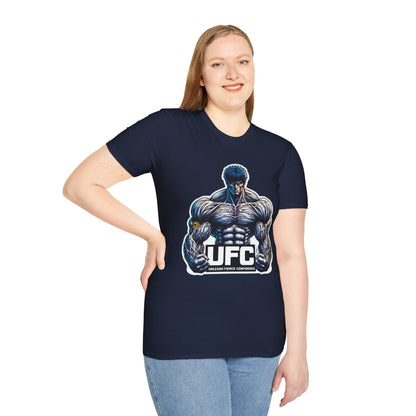 Baki - UFC T Shirt | Unleash Fierce Confidence | Motivational UFC Tee with Baki Anime Inspiration for Gym - custom-made. limited stock. Order yours now and stand out with this exclusive piece!