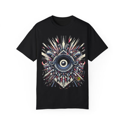 Booming Sound Waves & Music Beats Rapper Merch | Hip-Hop T-Shirt Design - High Quality Image