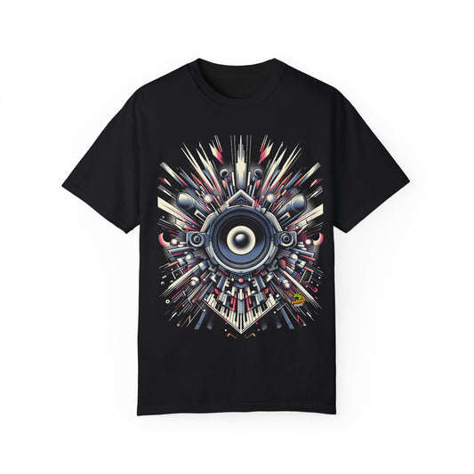 Booming Sound Waves & Music Beats Rapper Merch | Hip-Hop T-Shirt Design - High Quality Image