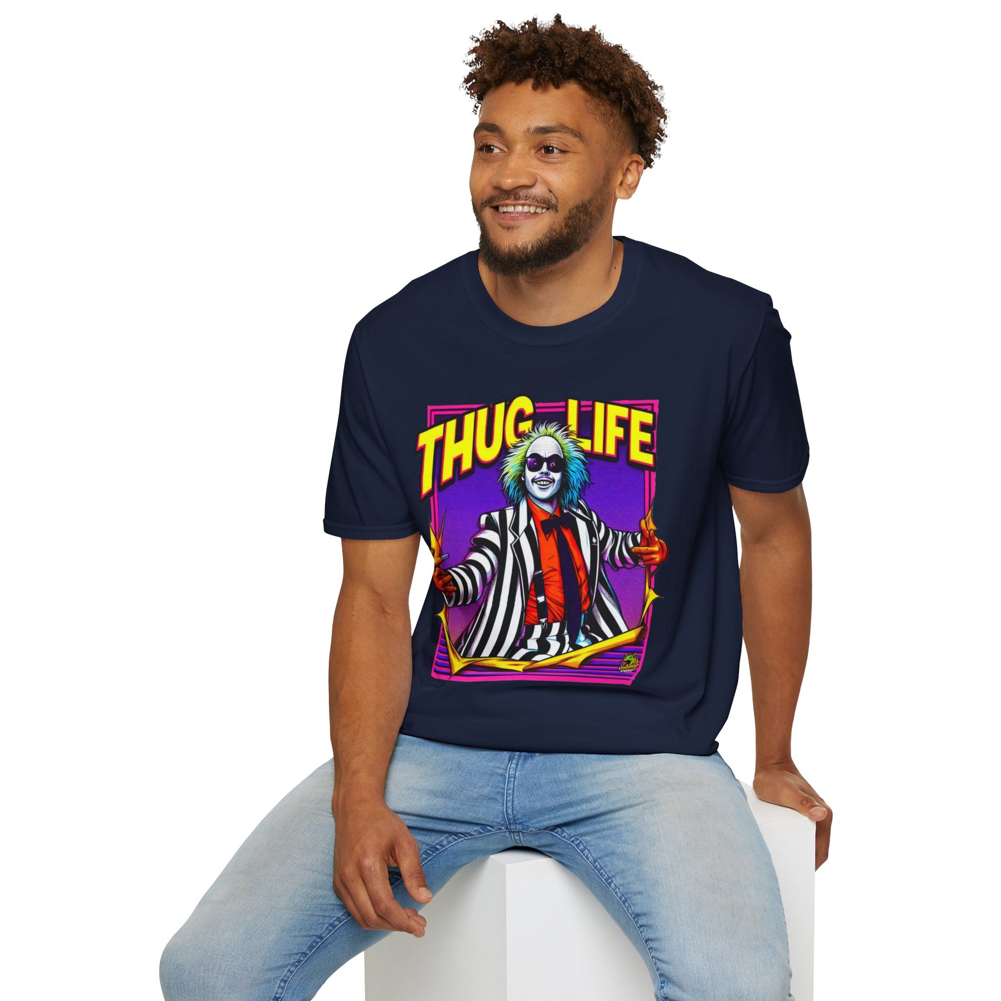 | - Beetlejuice Shirt | Thug Life Halloween T-Shirt | Creepy Beetlejuice Graphic Tee - premium material. perfect gift idea. Order yours now and stand out with this exclusive piece!