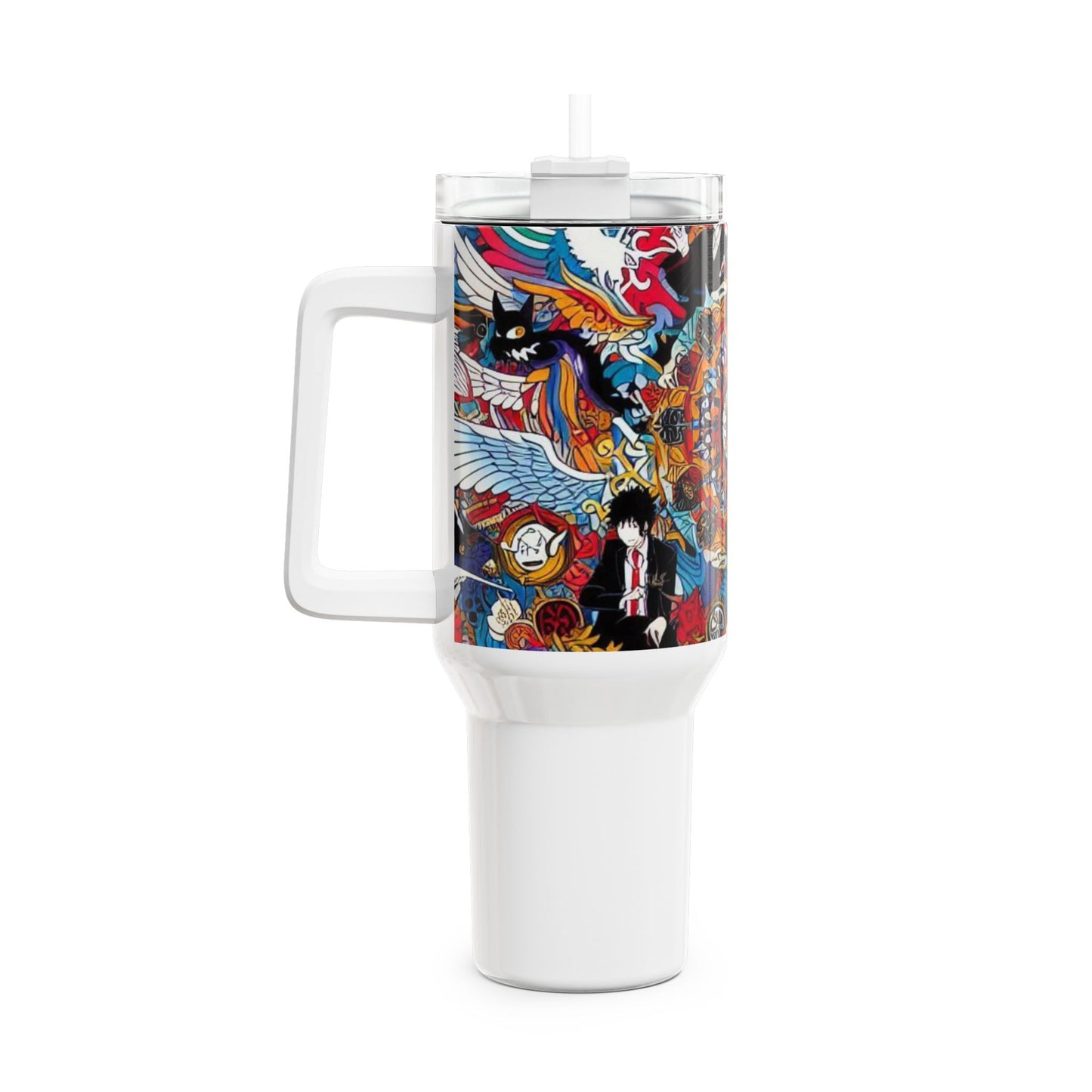 Tumbler - Stanley Tumbler | Comics and Anime Geek Drinkware | Colorful Cartoon Tumbler - premium material. limited stock. Order yours now and stand out with this exclusive piece!