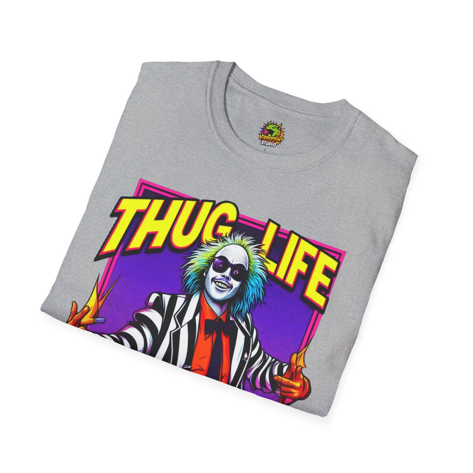 Graphic - Beetlejuice Shirt | Thug Life Halloween T-Shirt | Creepy Beetlejuice Graphic Tee - premium material. limited stock. Order yours now and stand out with this exclusive piece!