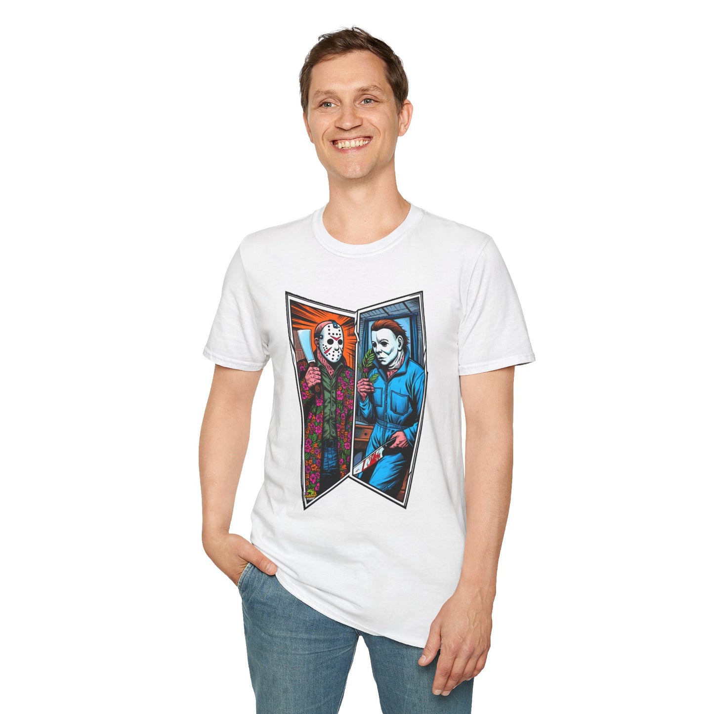 Voorhees - Jason Voorhees & Michael Myers Shirt | Funny Halloween Horror Tee - custom-made. perfect gift idea. Order yours now and stand out with this exclusive piece!