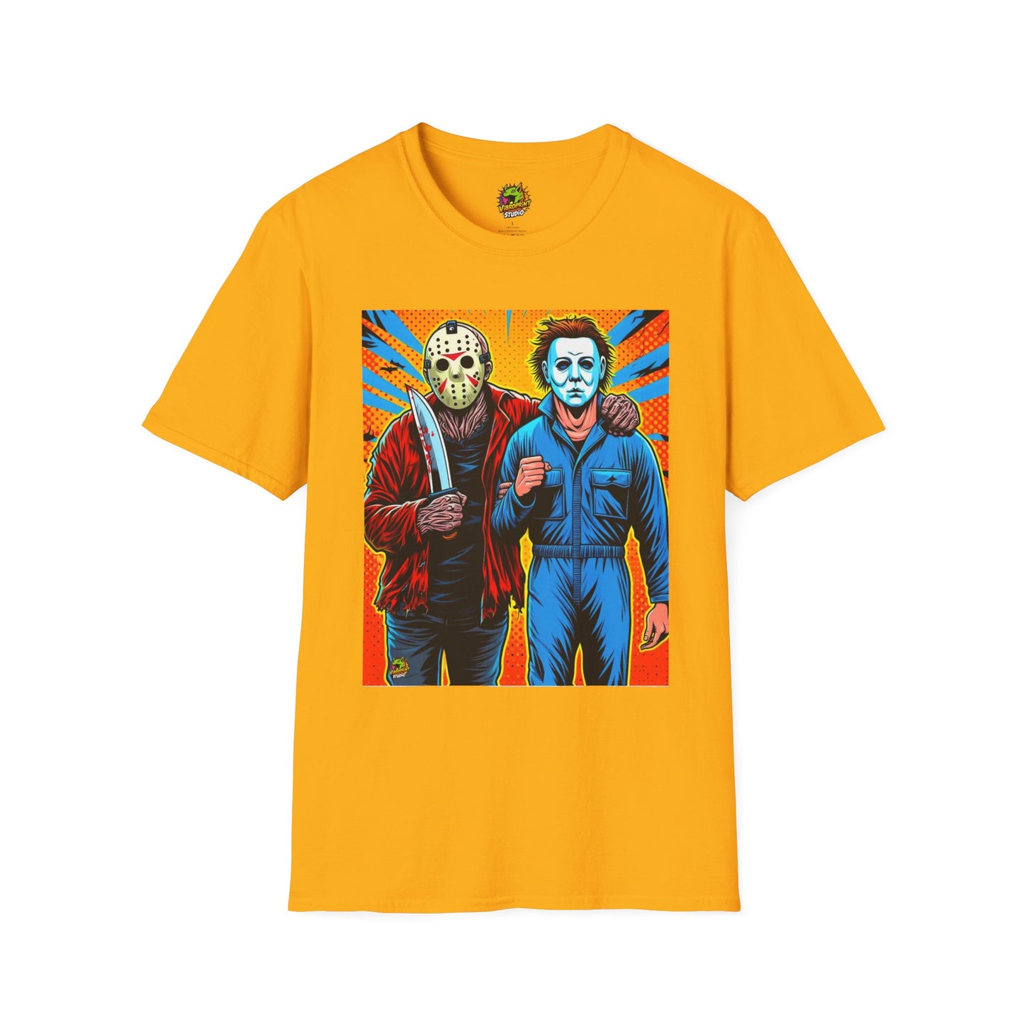 Tee - Jason Voorhees & Michael Myers Shirt | Funny Halloween Horror Tee - custom-made. perfect gift idea. Order yours now and stand out with this exclusive piece!