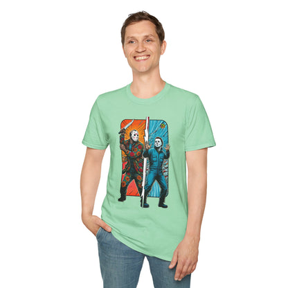 Jason Voorhees & Michael Myers Funny Horror Tee | Halloween Shirt