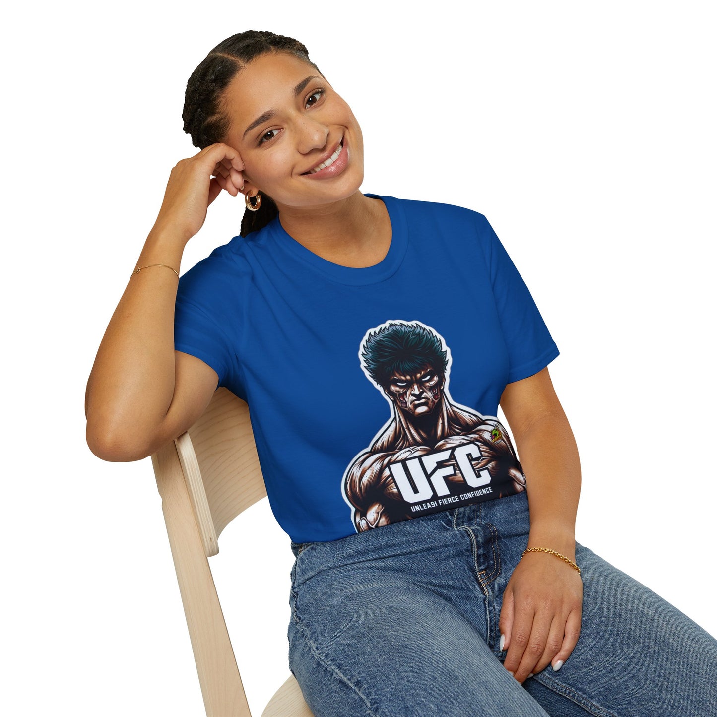 Anime - UFC T Shirt | Unleash Fierce Confidence | UFC Tee with Baki Anime Motivation for Fitness - custom-made. limited stock. Order yours now and stand out with this exclusive piece!