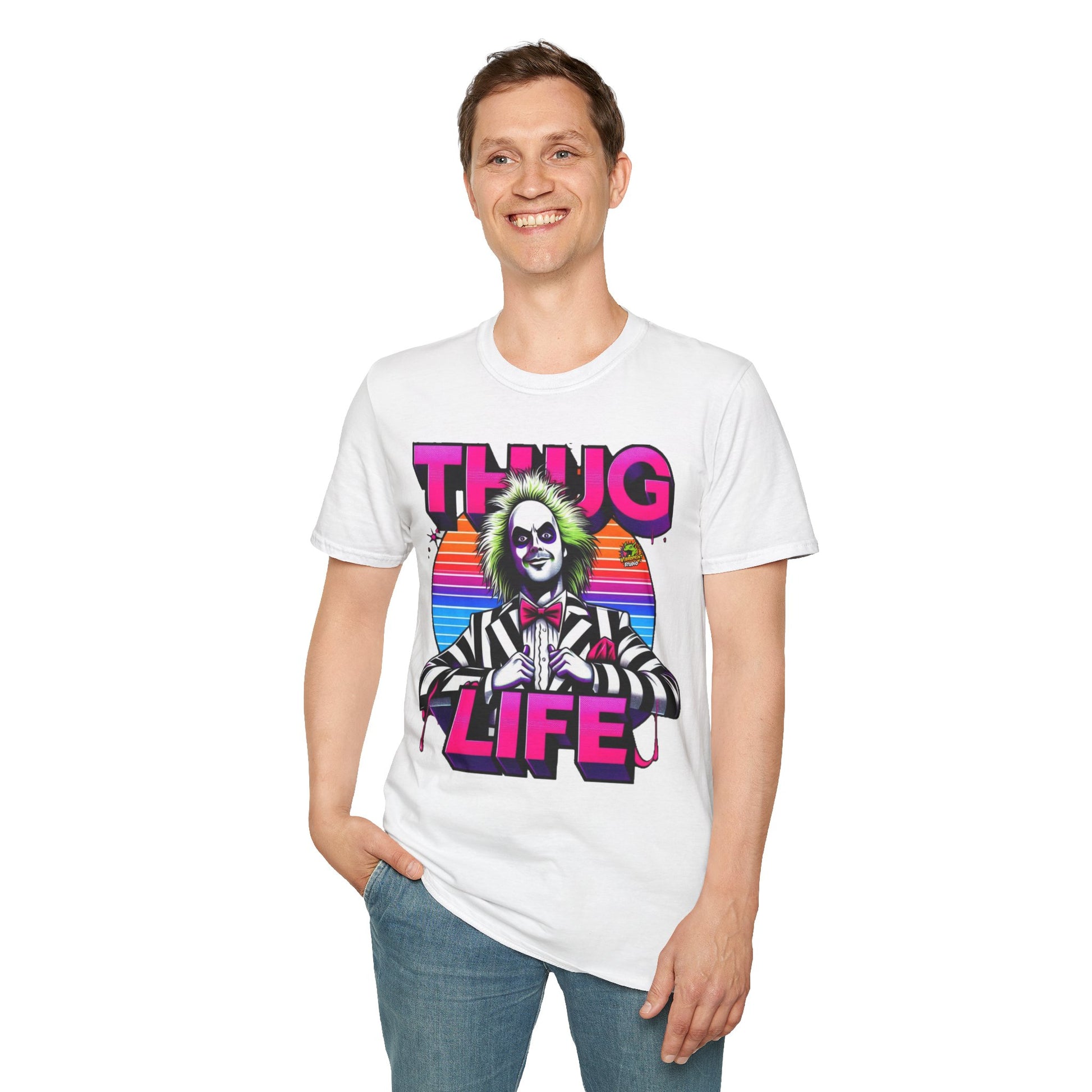 high-quality - Beetlejuice Shirt | Thug Life Inspired T-Shirt | Halloween Horror Graphic Tee | Funny Beetlejuice Shirt - custom-made. limited stock. Order yours now and stand out with this exclusive piece!