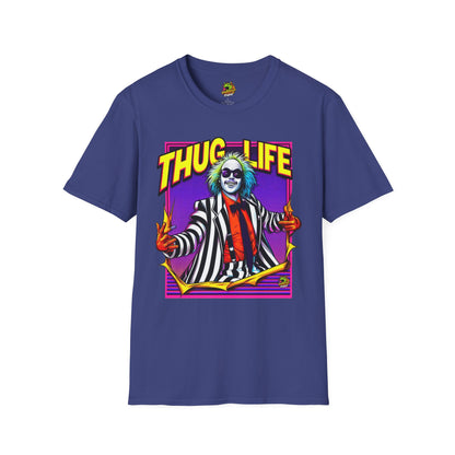 | - Beetlejuice Shirt | Thug Life Halloween T-Shirt | Creepy Beetlejuice Graphic Tee - premium material. limited stock. Order yours now and stand out with this exclusive piece!