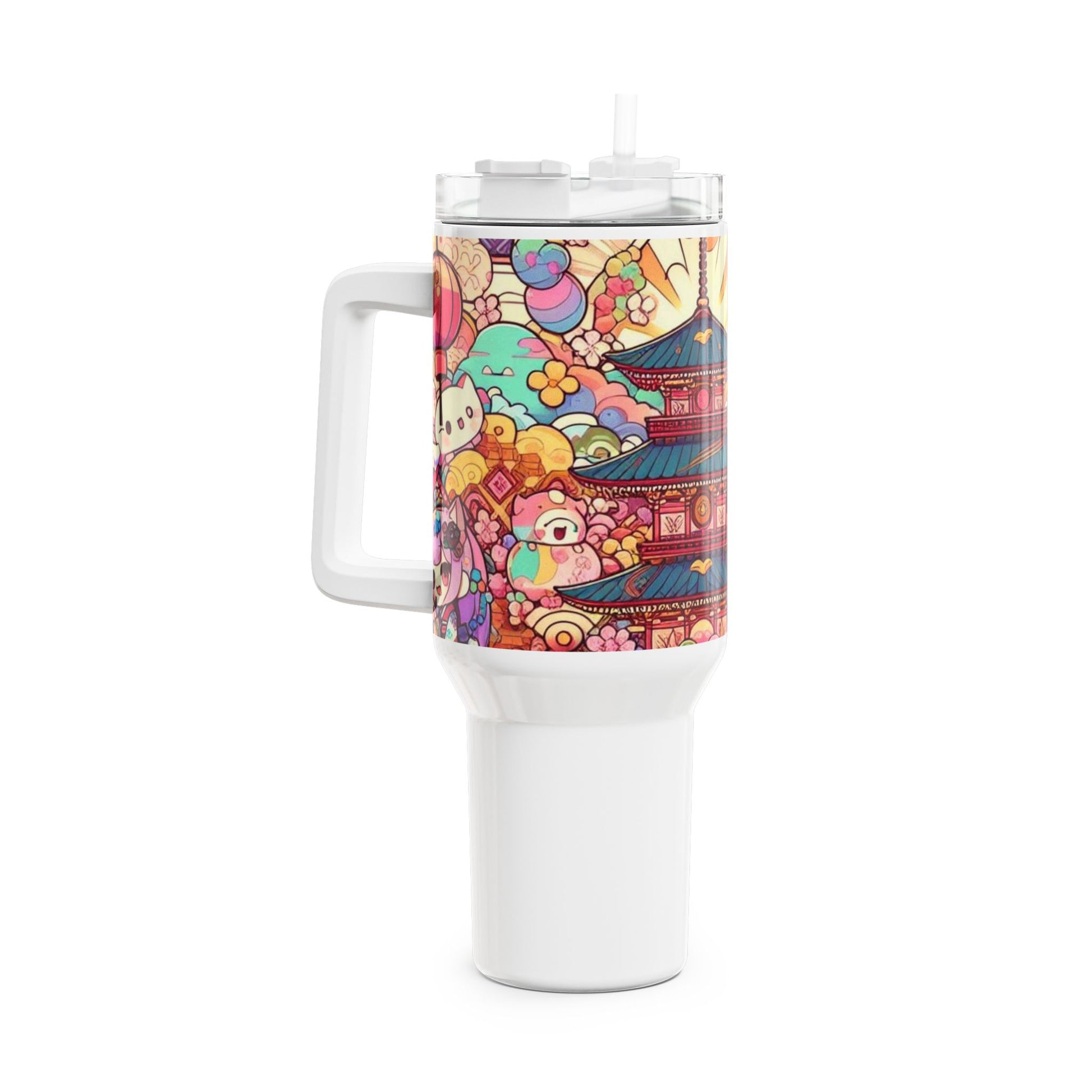 Colorful - Stanley cup | Cartoon and Anime Geek Drinkware | Colorful Tumbler for Pop Culture Fans - premium material. limited stock. Order yours now and stand out with this exclusive piece!