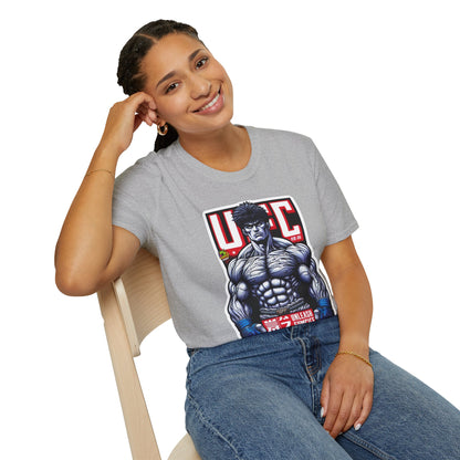 UFC T Shirt | Unleash Fierce Confidence | Motivational UFC Tee with Baki Anime Strength