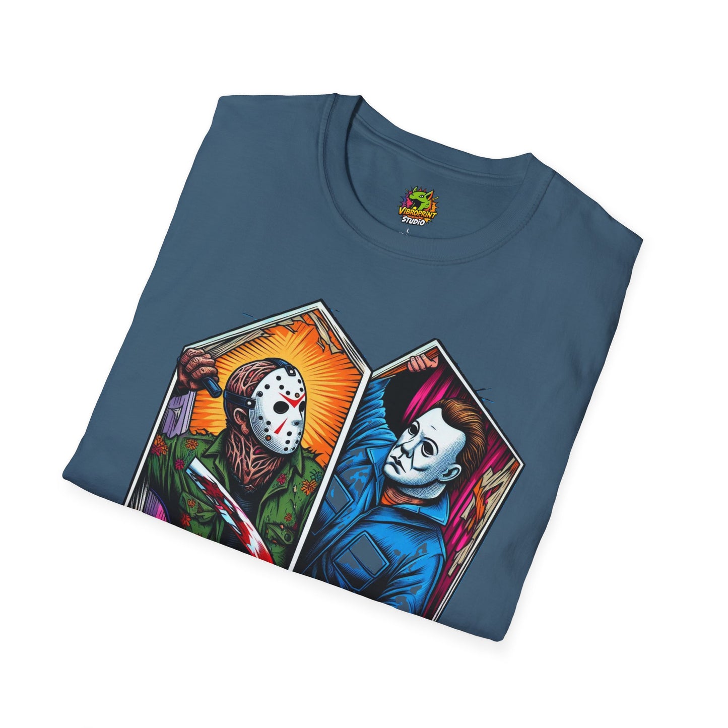 Jason & Michael Funny Halloween T-Shirt | Michael Myers Vintage Tee