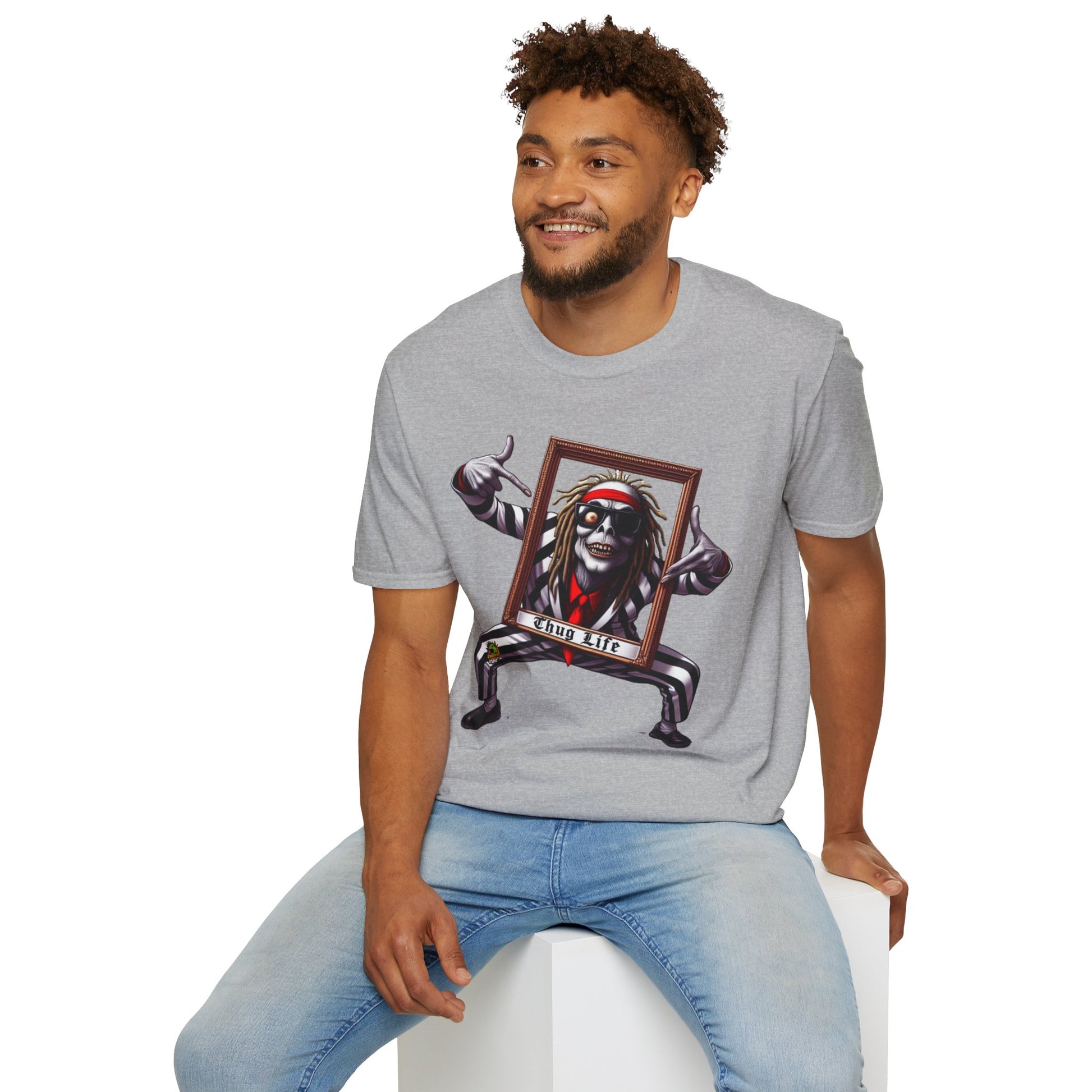 high-quality - Beetlejuice Shirt | Thug Life Graphic Tee | Halloween Beetlejuice Costume T-Shirt - premium material. limited stock. Order yours now and stand out with this exclusive piece!