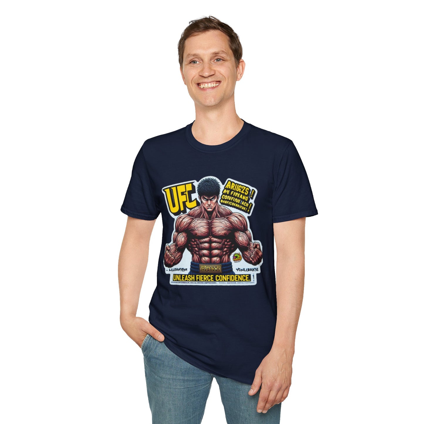 UFC T Shirt | Unleash Fierce Confidence | Motivational UFC Tee with Baki Anime Elements