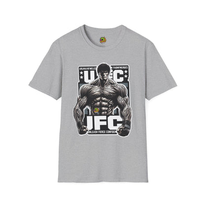 Anime - UFC T Shirt | Unleash Fierce Confidence | UFC Tee with Baki Anime Strength for Fitness Enthusiasts - custom-made. limited stock. Order yours now and stand out with this exclusive piece!