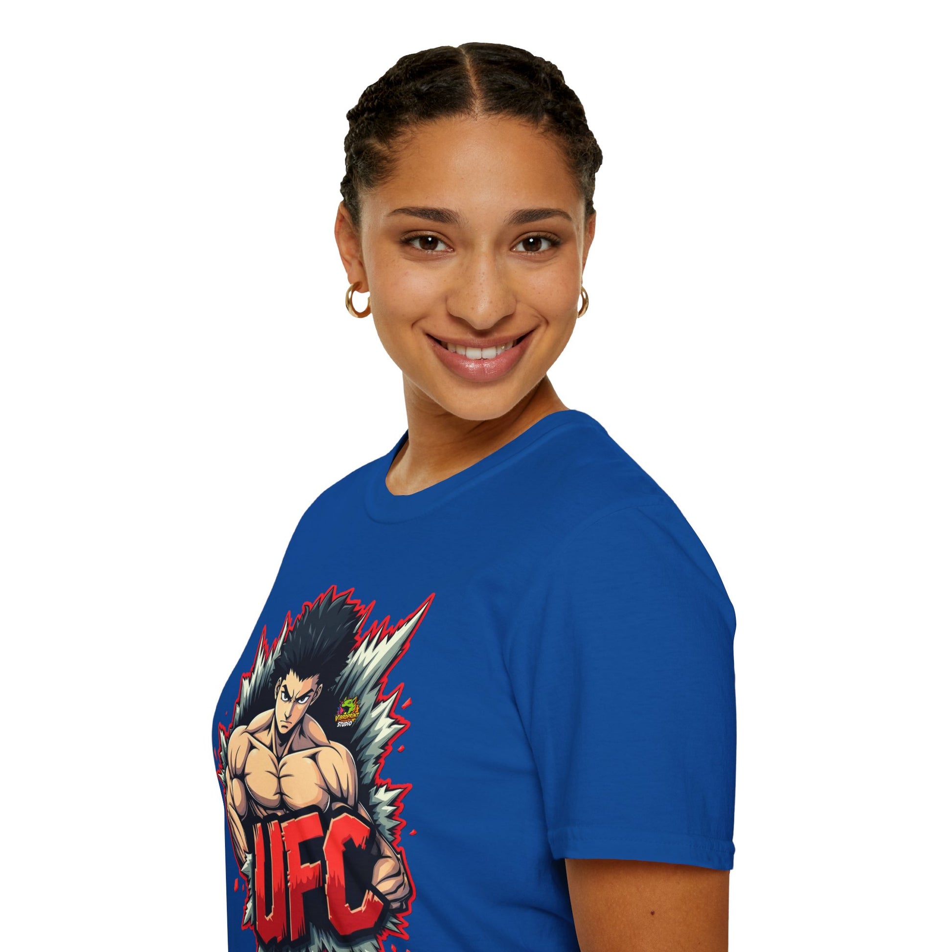 | - UFC T Shirt | Unleash Fierce Confidence | UFC Tee with Baki Anime Inspiration for Gym - premium material. perfect gift idea. Order yours now and stand out with this exclusive piece!