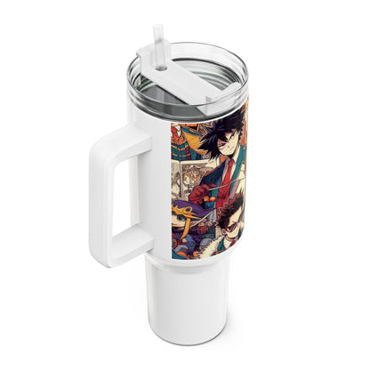 for - Stanley Comics Themed Tumbler | Geeky Drinkware for Gamers | Colorful Cartoon Tumbler - premium material. limited stock. Order yours now and stand out with this exclusive piece!