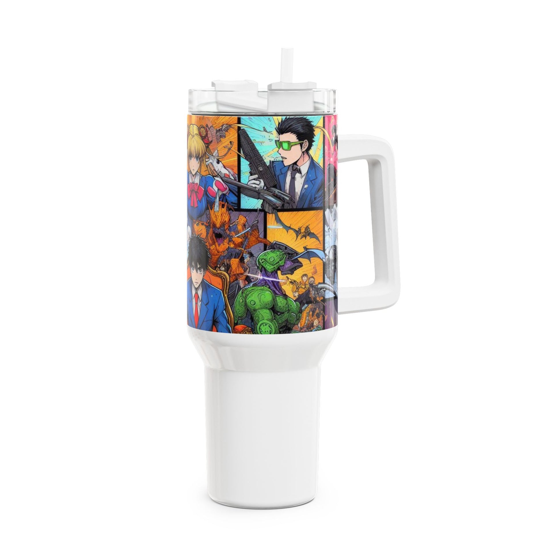 Colorful - Stanley Tumbler | Geeky Drinkware for Anime Fans | Colorful Cartoon Tumbler for Gamers - premium material. limited stock. Order yours now and stand out with this exclusive piece!