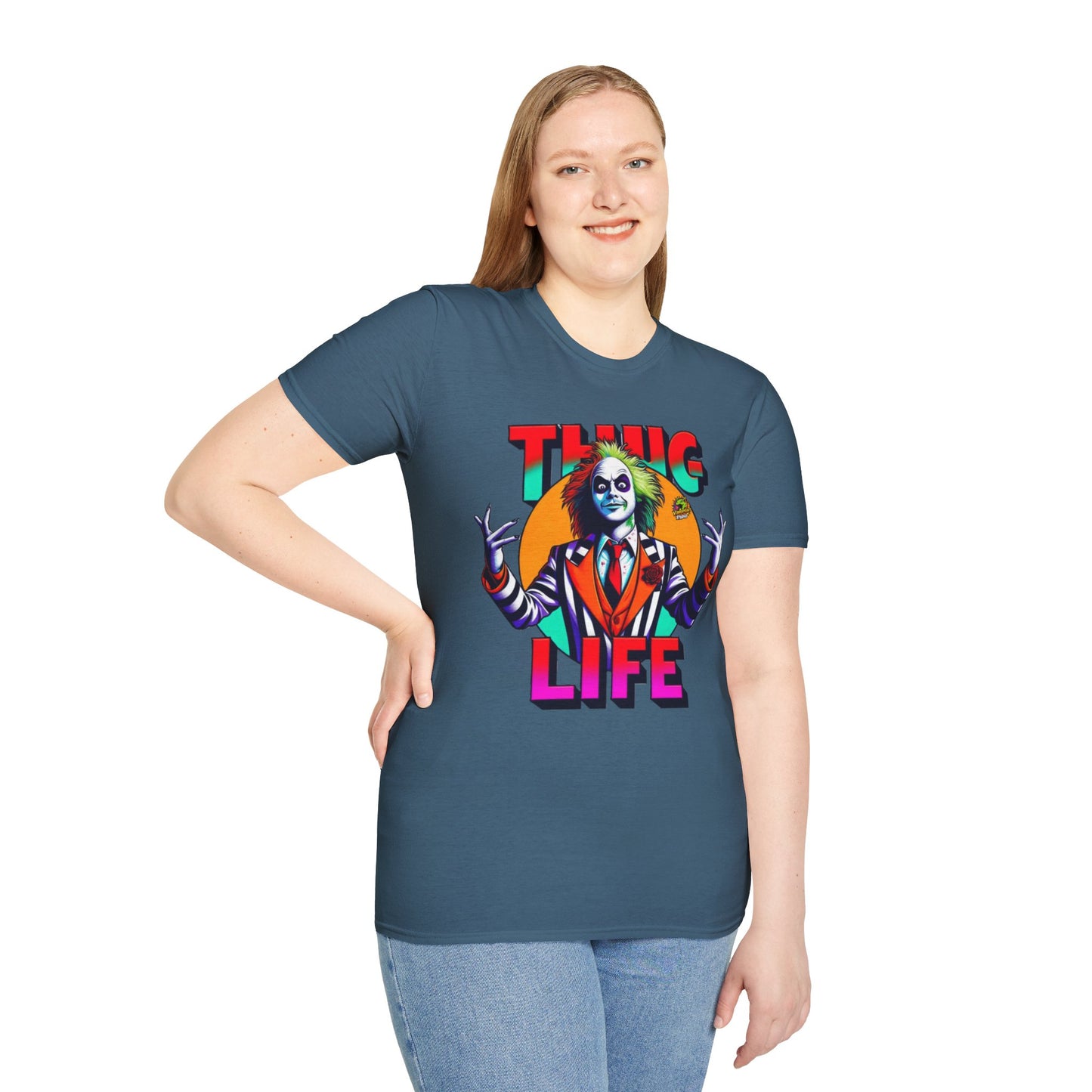 T-Shirt - Beetlejuice Shirt | Thug Life Halloween T-Shirt | Creepy Beetlejuice Graphic Tee - custom-made. perfect gift idea. Order yours now and stand out with this exclusive piece!