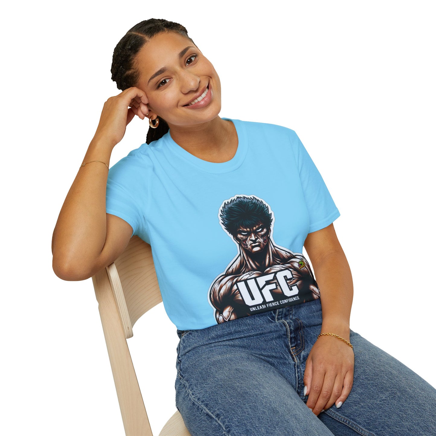 UFC T Shirt | Unleash Fierce Confidence | UFC Tee with Baki Anime Motivation for Fitness