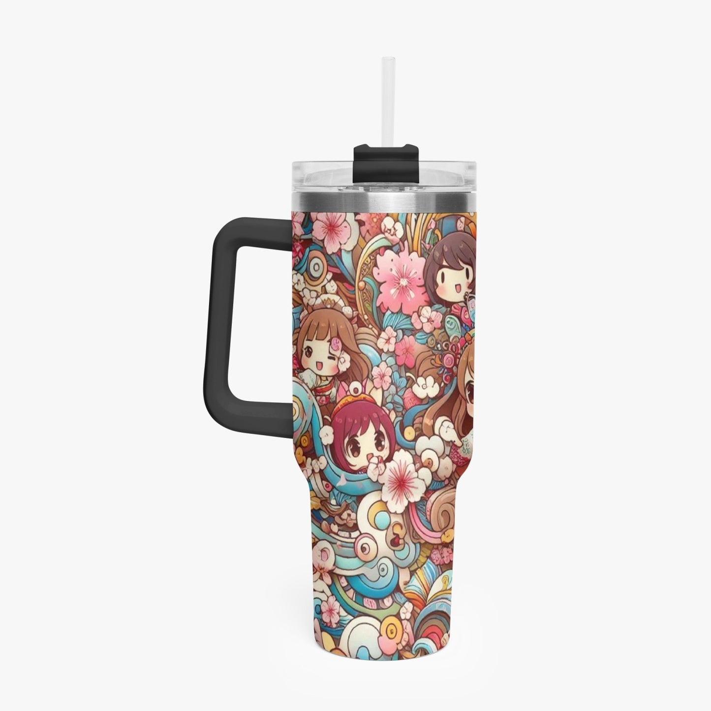 Insulated - Stanley cup - Car Tumbler Cup 40oz, Anime & Retro Comic Book Style Insulated Mug, Colorful Superhero Design - premium material. perfect gift idea. Order yours now and stand out with this exclusive piece!