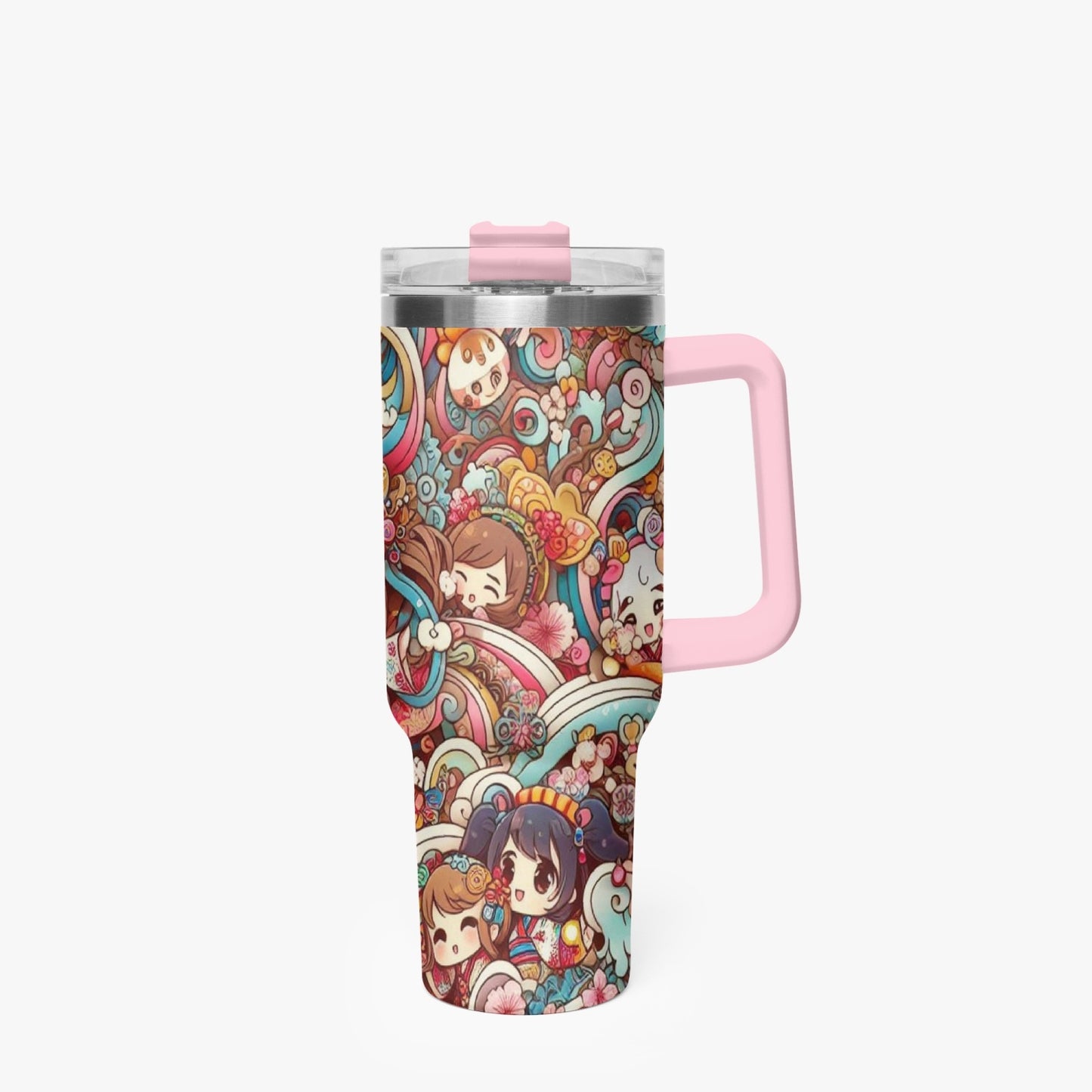 Colorful - Stanley cup - Car Tumbler Cup 40oz, Anime & Retro Comic Book Style Insulated Mug, Colorful Superhero Design - premium material. perfect gift idea. Order yours now and stand out with this exclusive piece!